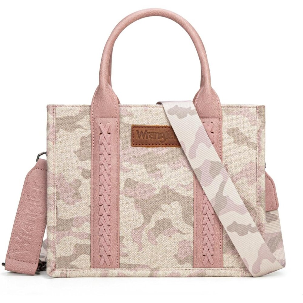 Wrangler Women's Camo Canvas Tote Bag Pink Stylish Handbag